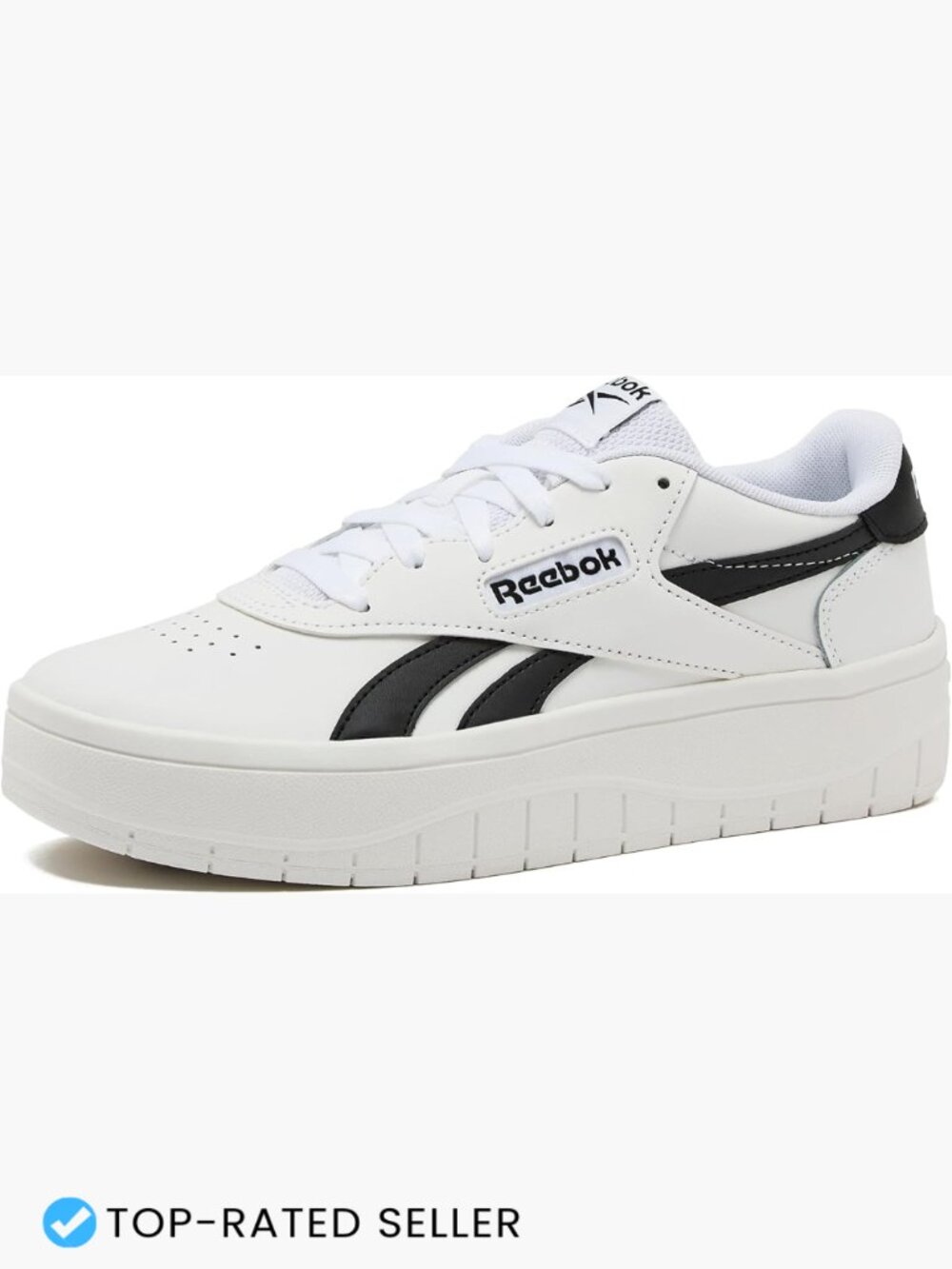 Platform Sneakers Casual Fashion Leather Low Top Lace Up Chunky Sole